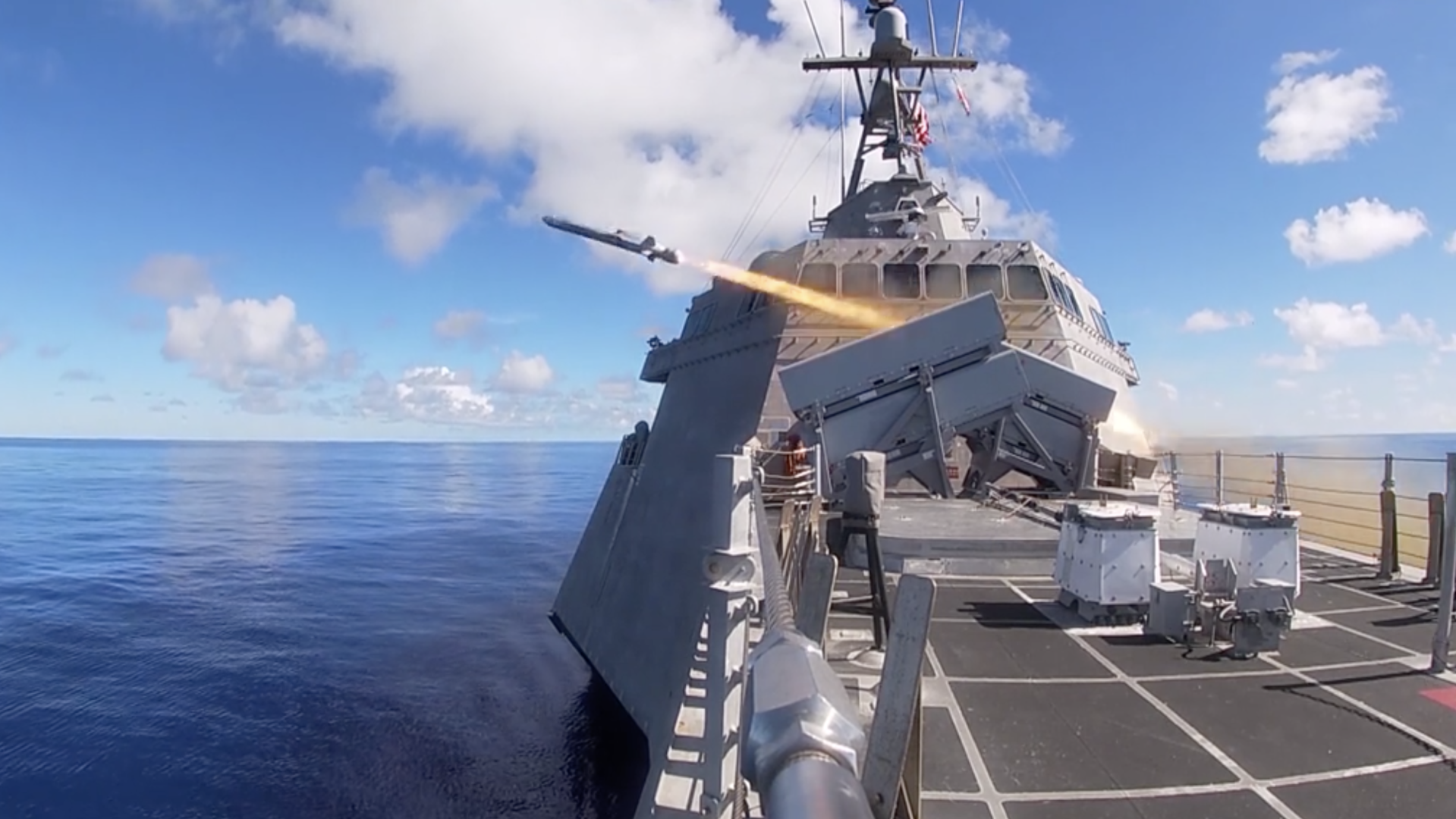 Navies sink frigate off Guam